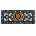 Configuracion 17 x 41 in. Rubber Monogram Rectangular Doormat Black - Letter Q CO3369419